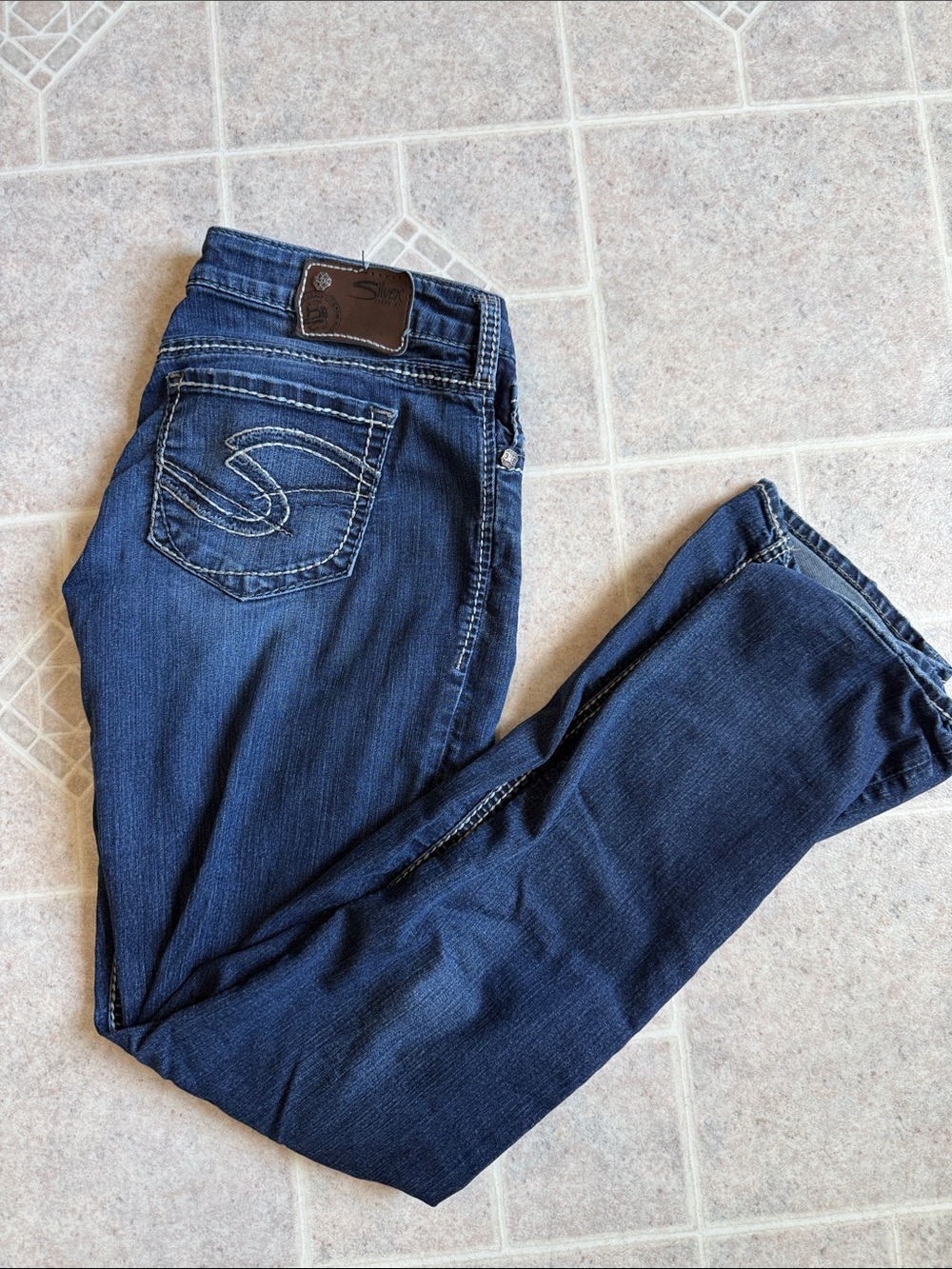 Silver Berkeley Jeans Dark Blue Bootcut Denim Jeans